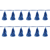 Bulk Metallic Tassel Garland - blue (Case of 12) by Beistle