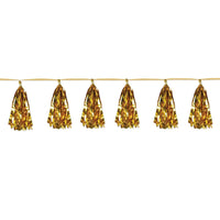 Metallic Party Tassel Garland - gold - Bulk 12 Pack
