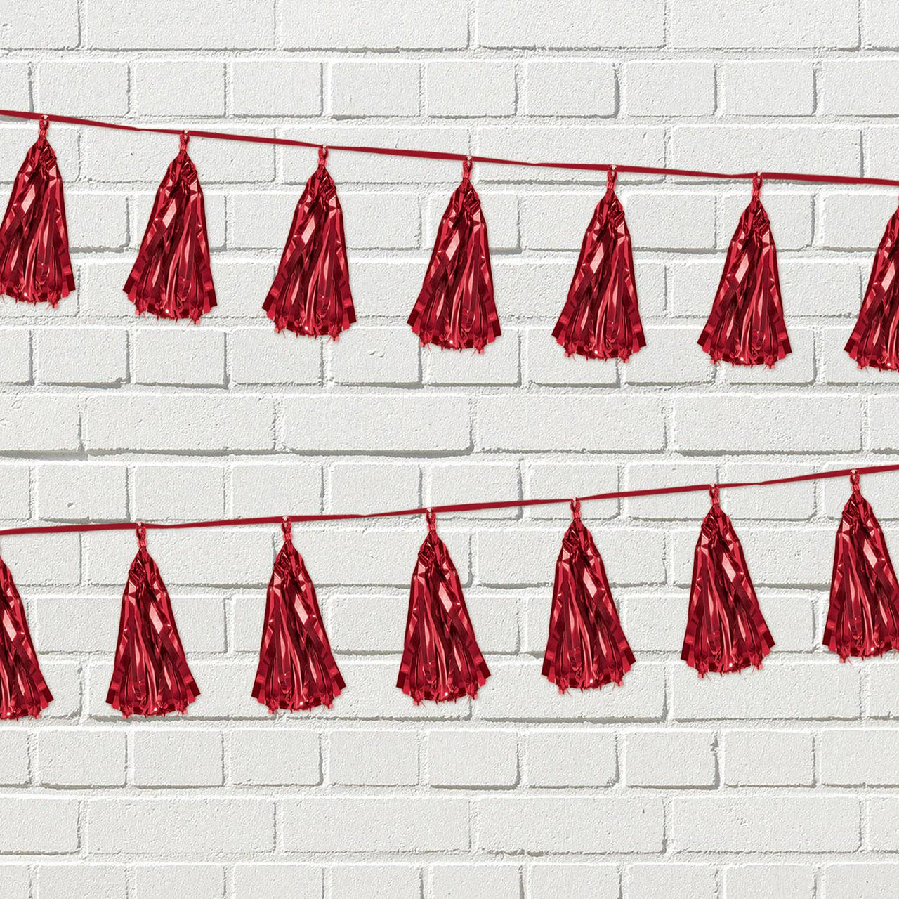 Bulk Metallic Tassel Garland - red (Case of 12) by Beistle
