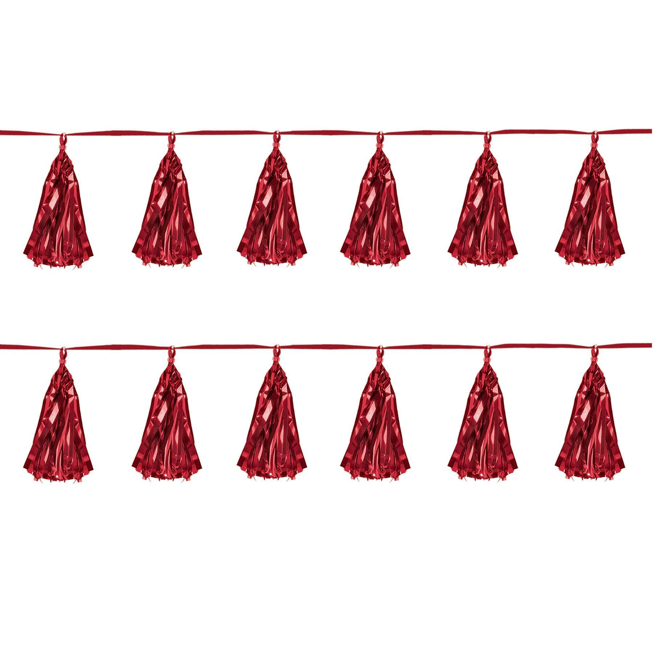 Bulk Metallic Tassel Garland - red (Case of 12) by Beistle