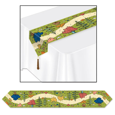 Printed Woodland Friends Party Paper Table Runner - Bulk 12 Pack