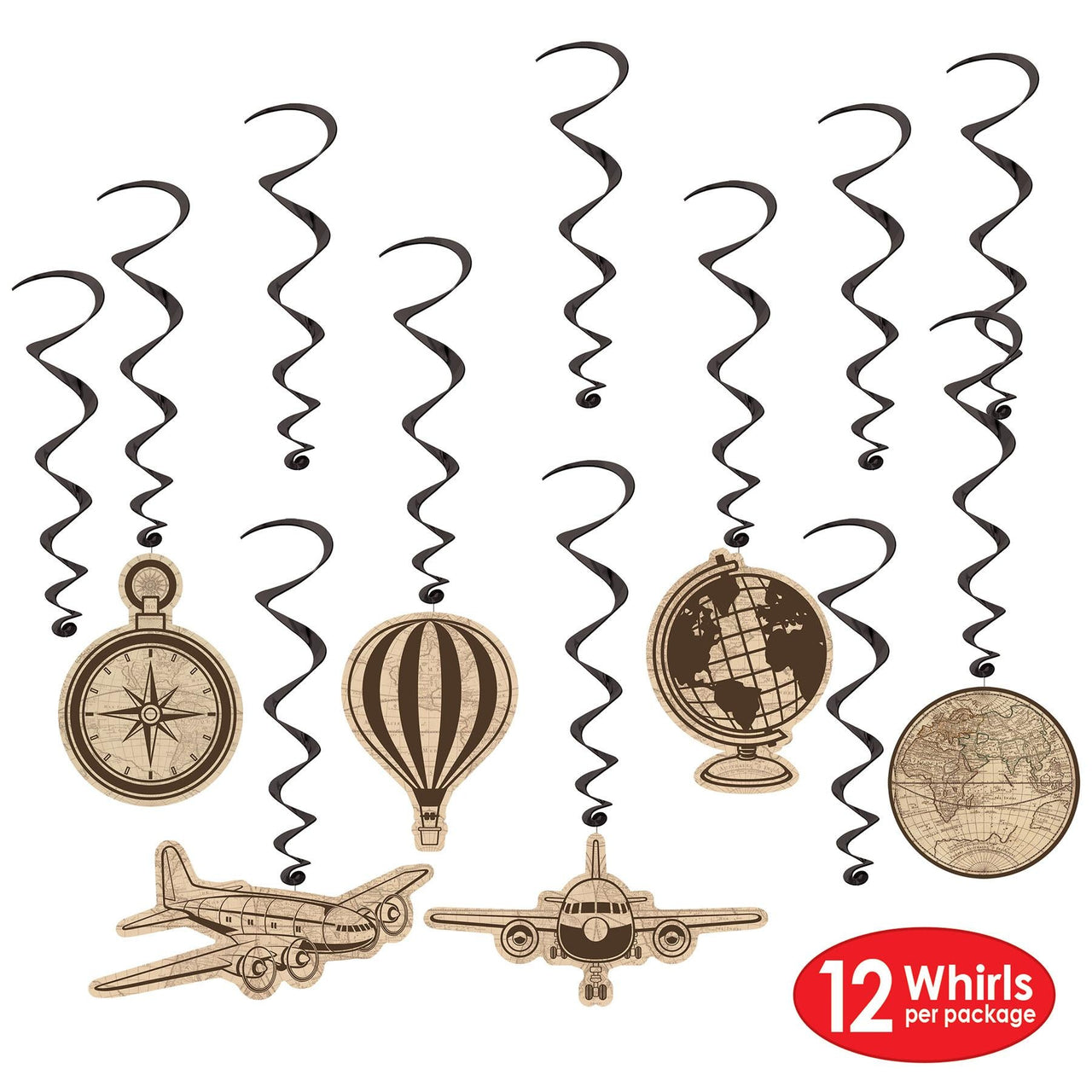 Beistle Around The World Whirls (6 packs) - Around The World Party Theme