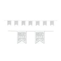 Die-Cut Happily Ever After Wedding Party Pennant Banner - Bulk 12 Pack