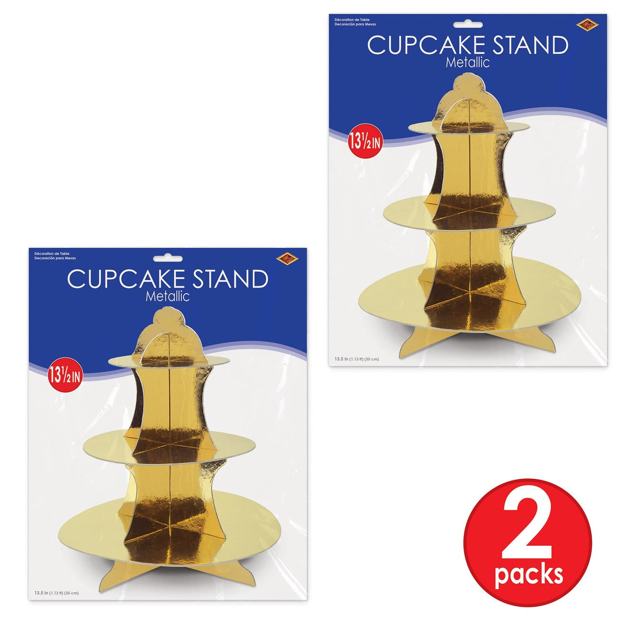 Metallic Cupcake Stand, party supplies, decorations, The Beistle Company, General Occasion, Bulk, Birthday Party Supplies, Birthday Decorations, Misc. Birthday Decorations