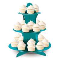 Bulk Metallic Cupcake Stand - Turquoise (Case of 12) by Beistle