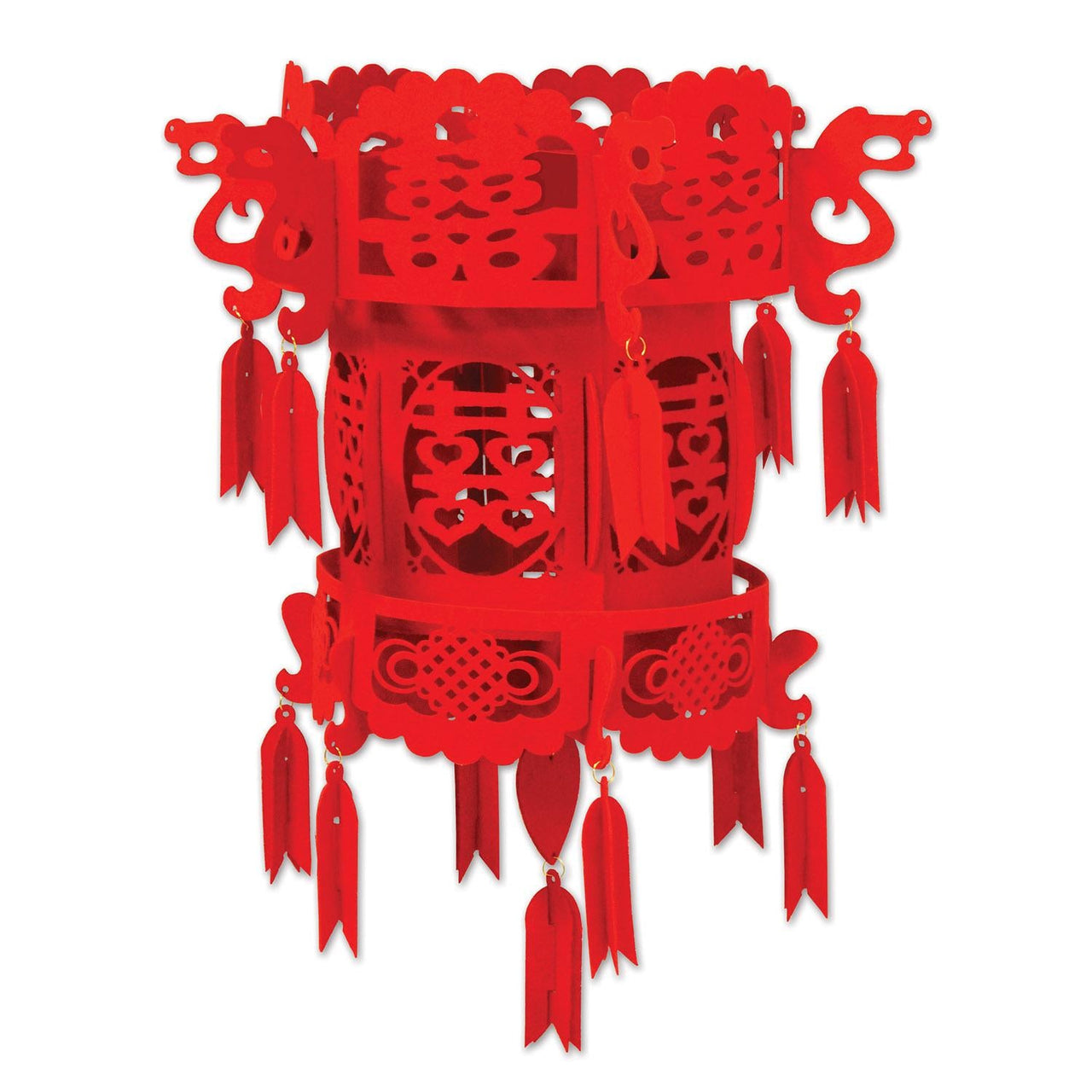 Felt Chinese Palace Lantern - Bulk 12 Pack