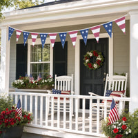 12 Pack Bulk Americana Fabric Pennant Party Banner