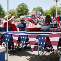 12 Pack Bulk Americana Fabric Pennant Party Banner