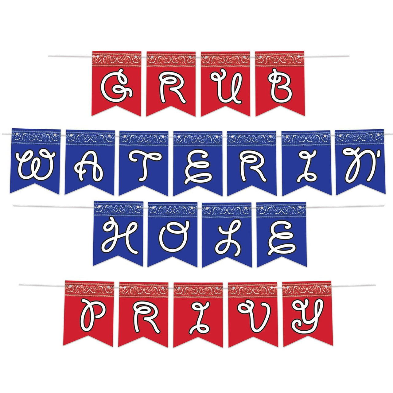 Western Party Streamer Set - Bulk 12 Pack