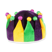 Mardi Gras Plush Jester Crown - Bulk/6 Crowns