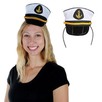 Yacht Captain's Cap Headband - Bulk 12 Pack