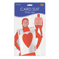 Plastic Card Suit Vest, party supplies, decorations, The Beistle Company, Alice In Wonderland, Bulk, Other Party Themes, Alice in Wonderland