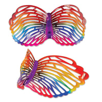 Rainbow Butterfly Glasses - Bulk 6 Pack