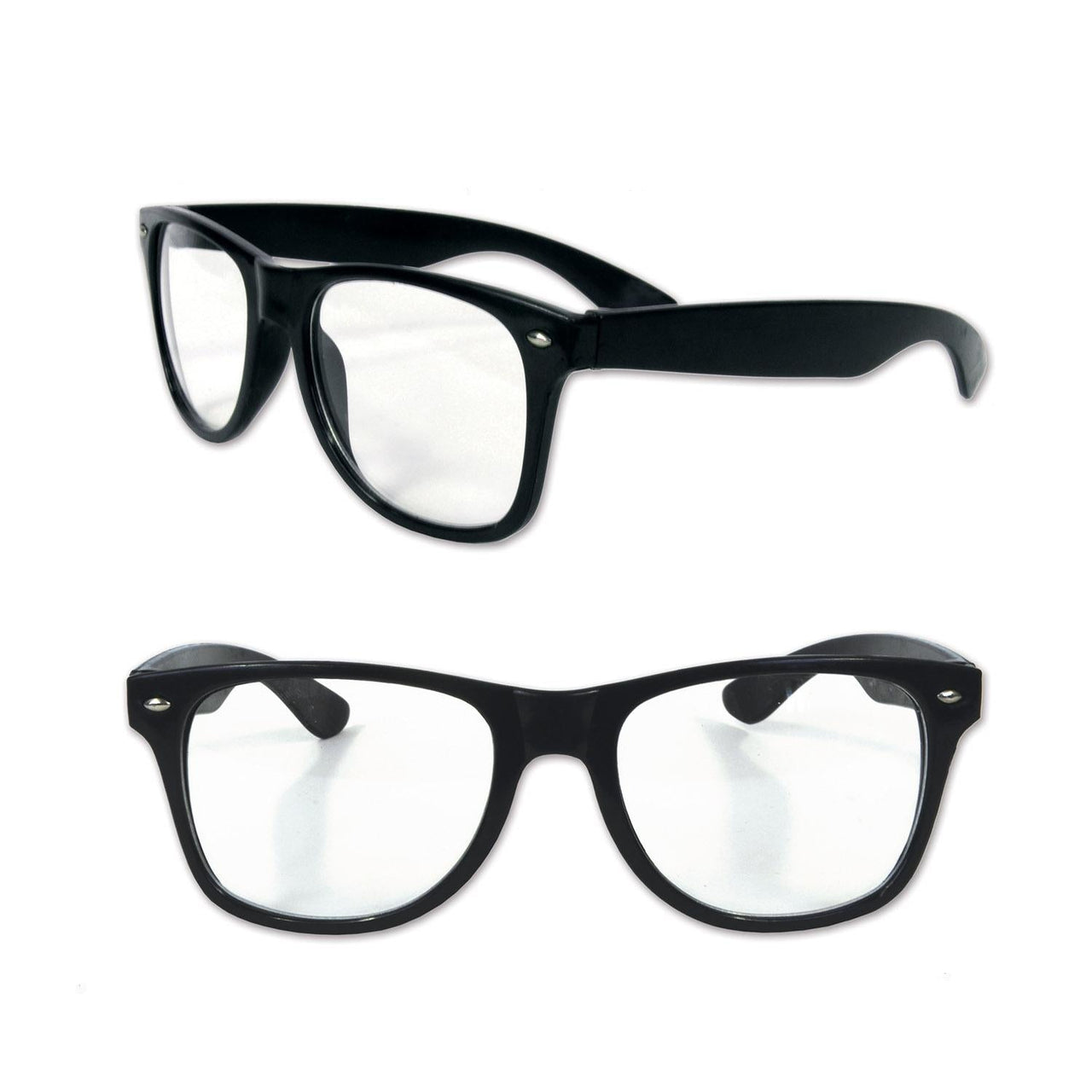 Horn Rimmed Glasses - Bulk 6 Pack