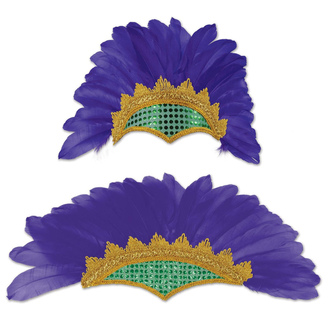 Mardi Gras Showgirl Headpiece - Bulk/12 Headpieces