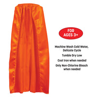 12 Pack Bulk Orange Fabric Cape with String Tie Spirit & Hero Costumes