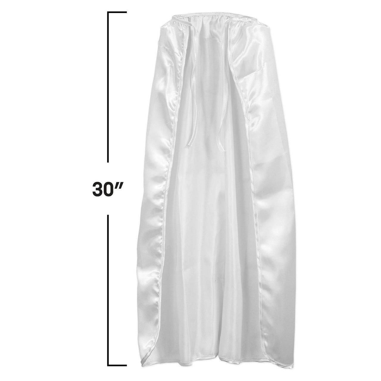 12 Pack Bulk White Fabric Cape 30 inch (Spirit Colors, Heroes, Halloween)