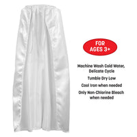 12 Pack Bulk White Fabric Cape 30 inch (Spirit Colors, Heroes, Halloween)