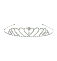 Princess Heart Rhinestone Tiara - Bulk 6 Pack