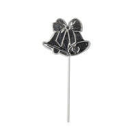 Wedding Bell Picks Silver - molded plastic - Bulk/96 Picks