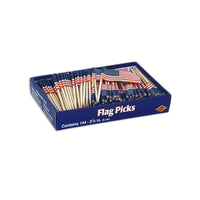 U S Flag Picks Party Counter Display - Bulk/3456 Picks