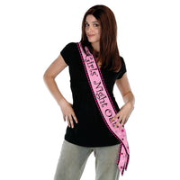 Bachelorette Party Girls' Night Out Satin Sash - Bulk 6 Pack