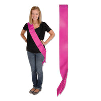 Satin Sash - cerise - Bulk 6 Pack