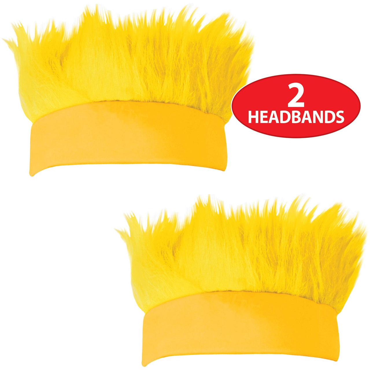 Bulk Hairy Headband, yellow (Case of 12) by Beistle