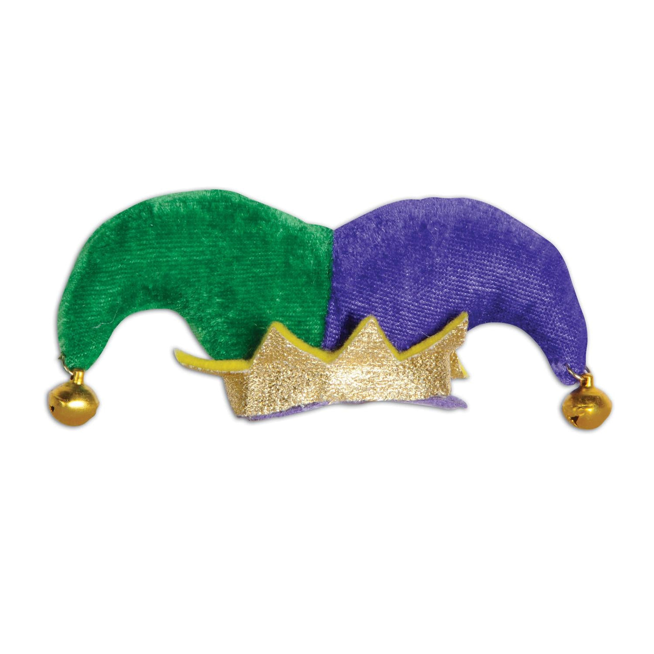 Mardi Gras Jester Hat Hair Clip - Bulk 12 Pack
