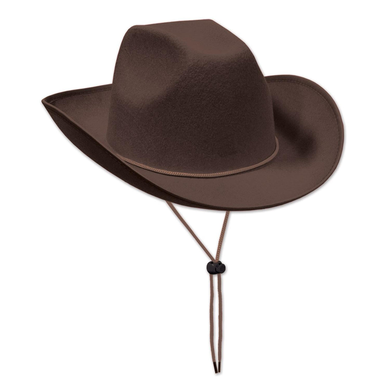Brown Felt Cowboy Hat - Bulk 6 Pack