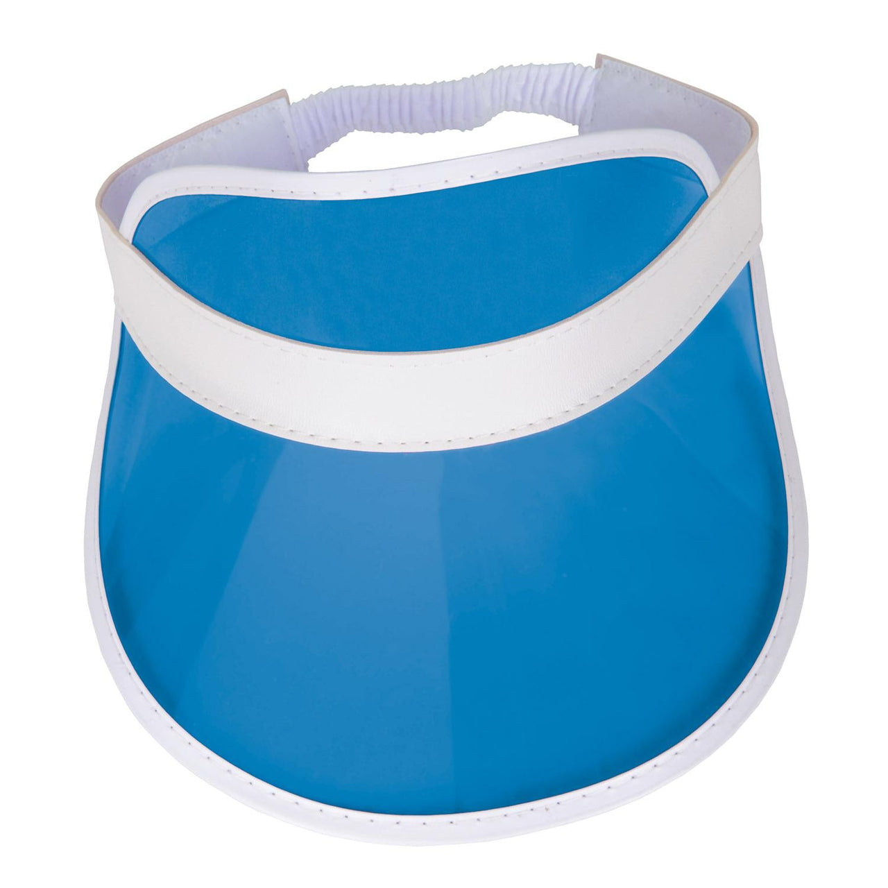 Bulk Clear Blue Plastic Dealer's Visor (Case of 12) by Beistle