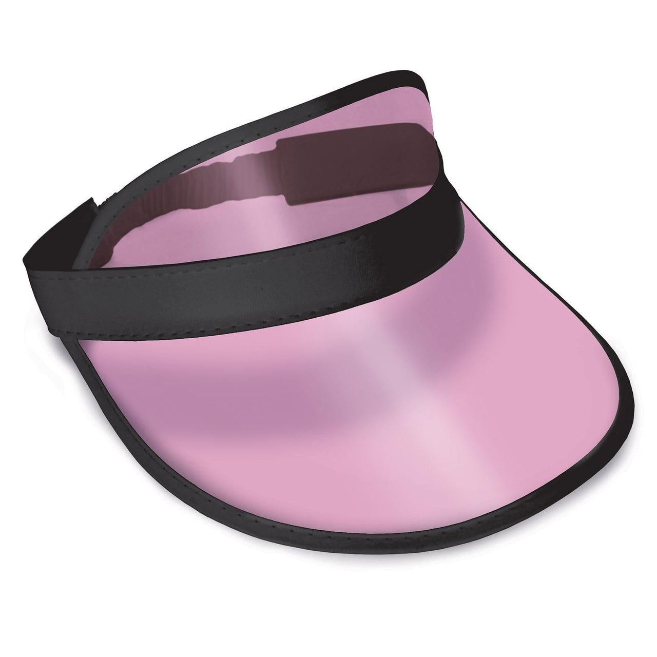 Clear Cerise Plastic Dealer's Visor - Bulk 12 Pack