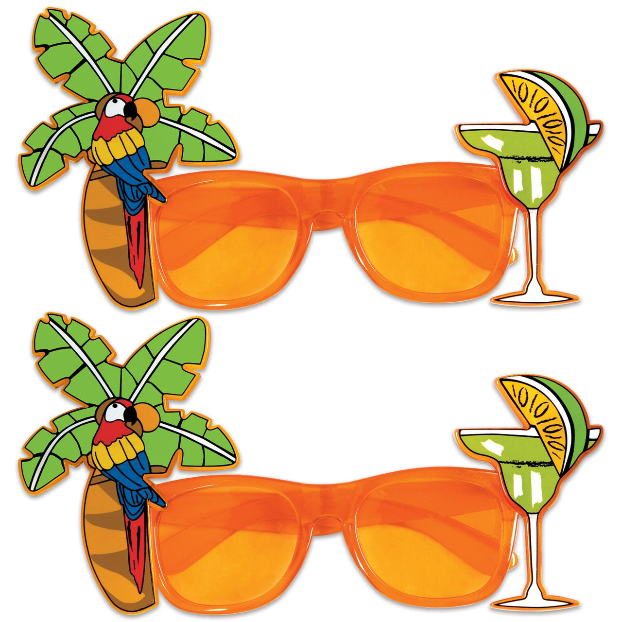 Bulk Luau Party Palm Tree & Parrot Fanci-Frames (Case of 6) by Beistle