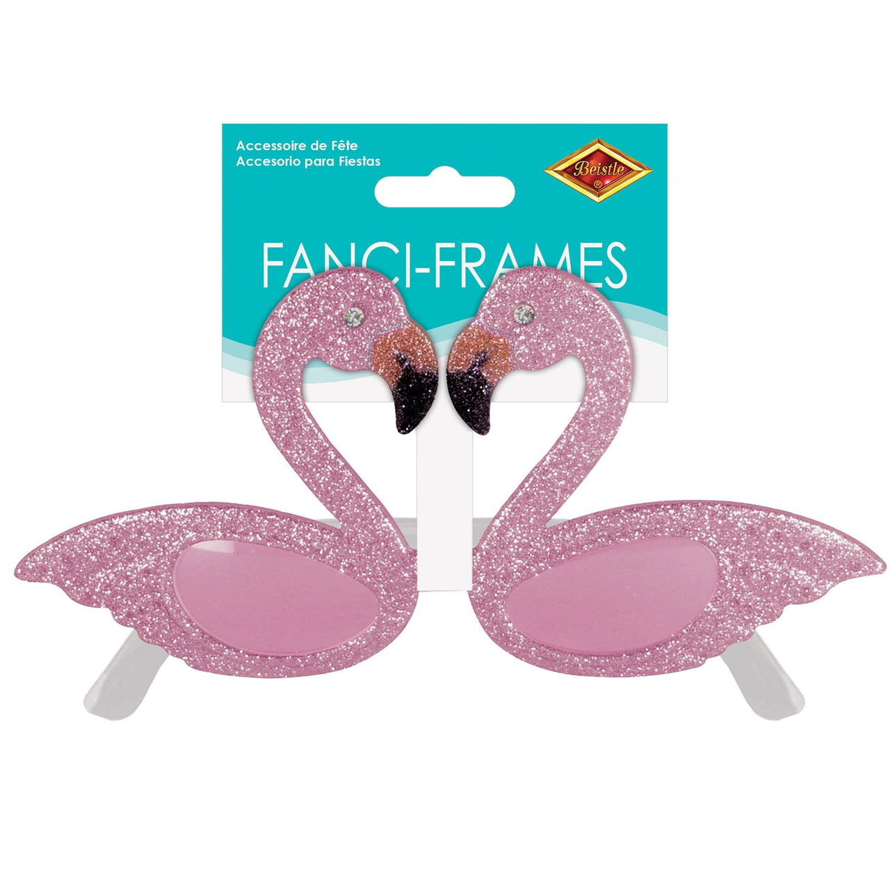 Bulk Luau Party Glittered Flamingo Fanci-Frames (Case of 6) by Beistle