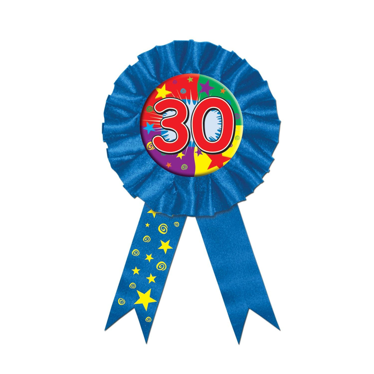 30th Birthday Party Award Ribbon - Bulk 6 Pack