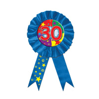30th Birthday Party Award Ribbon - Bulk 6 Pack