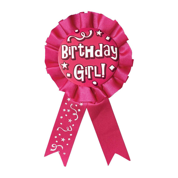 Beistle 60417 Birthday Girl Award Ribbon – Pinkes Siegerband Für Geburtstagsfeiern (ca. 9,5 X 16,5 Cm)