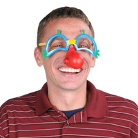 Clown Glasses with Nose - Bulk 6 Pack