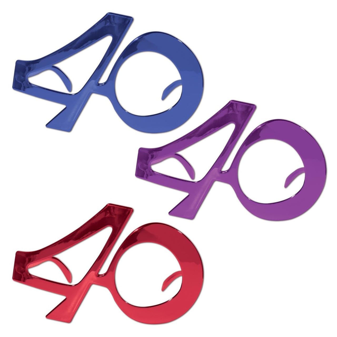 40th Birthday Party Fanci-Frame Glasses - Bulk 6 Pack