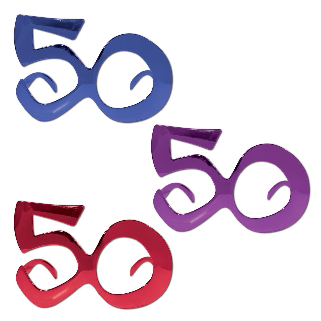 50th Birthday Party Fanci-Frame Glasses - Bulk 6 Pack