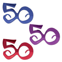 50th Birthday Party Fanci-Frame Glasses - Bulk 6 Pack
