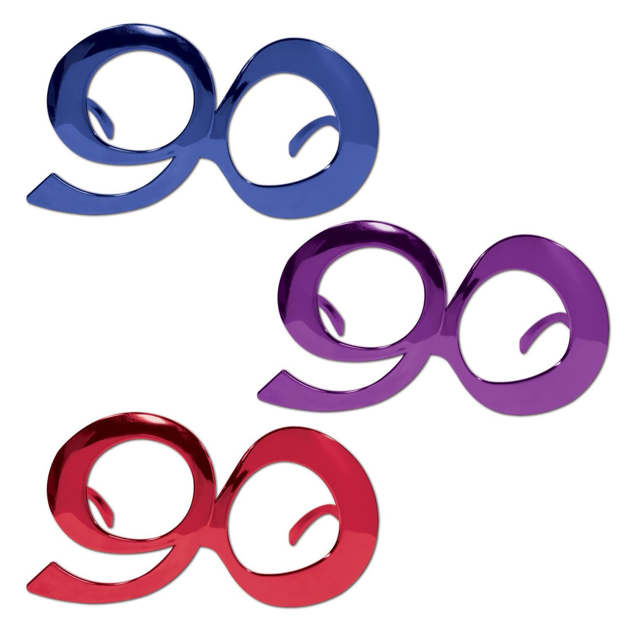 90th Birthday Party Fanci-Frame Glasses - Bulk 6 Pack