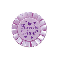 Favorite Aunt Satin Button - Bulk 12 Pack