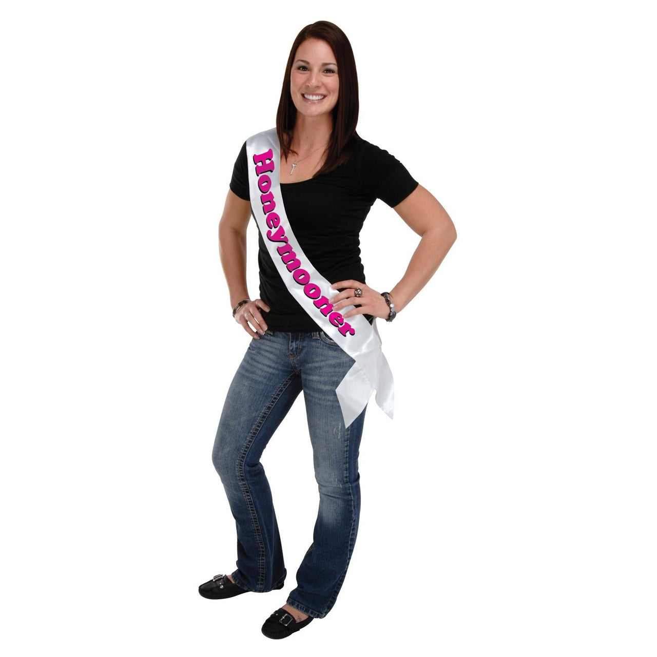 Honeymooner Satin Sash - Bulk 6 Pack