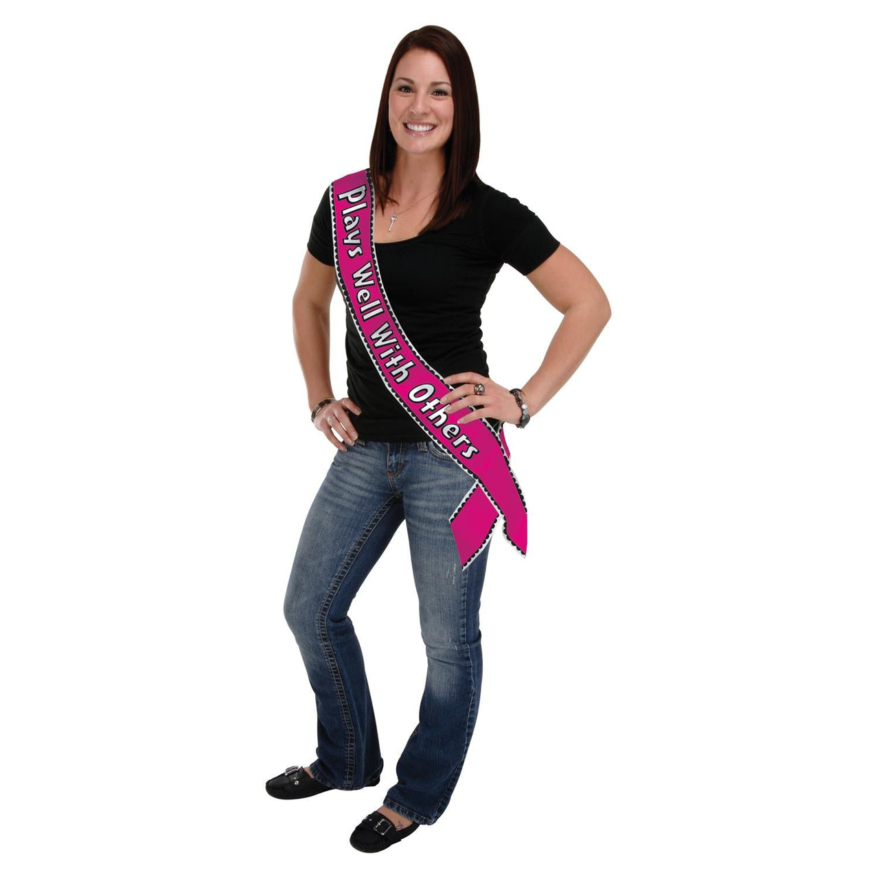 Plays Well With Others Satin Sash - Bulk 6 Pack