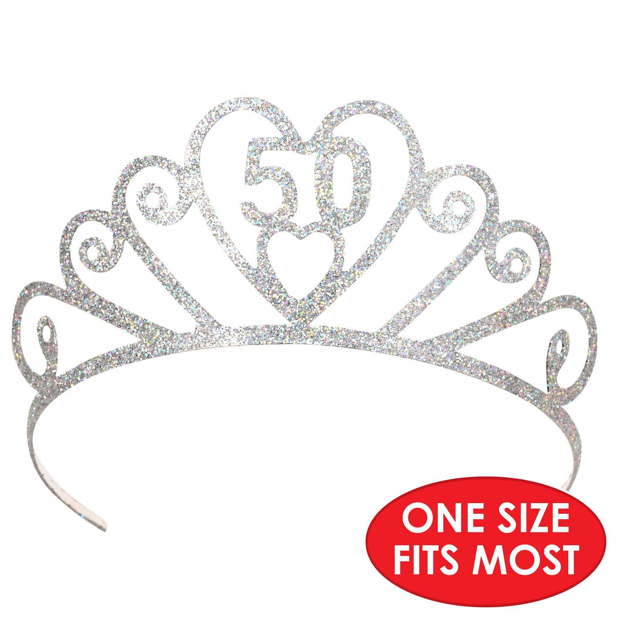 Glittered 50 Tiara