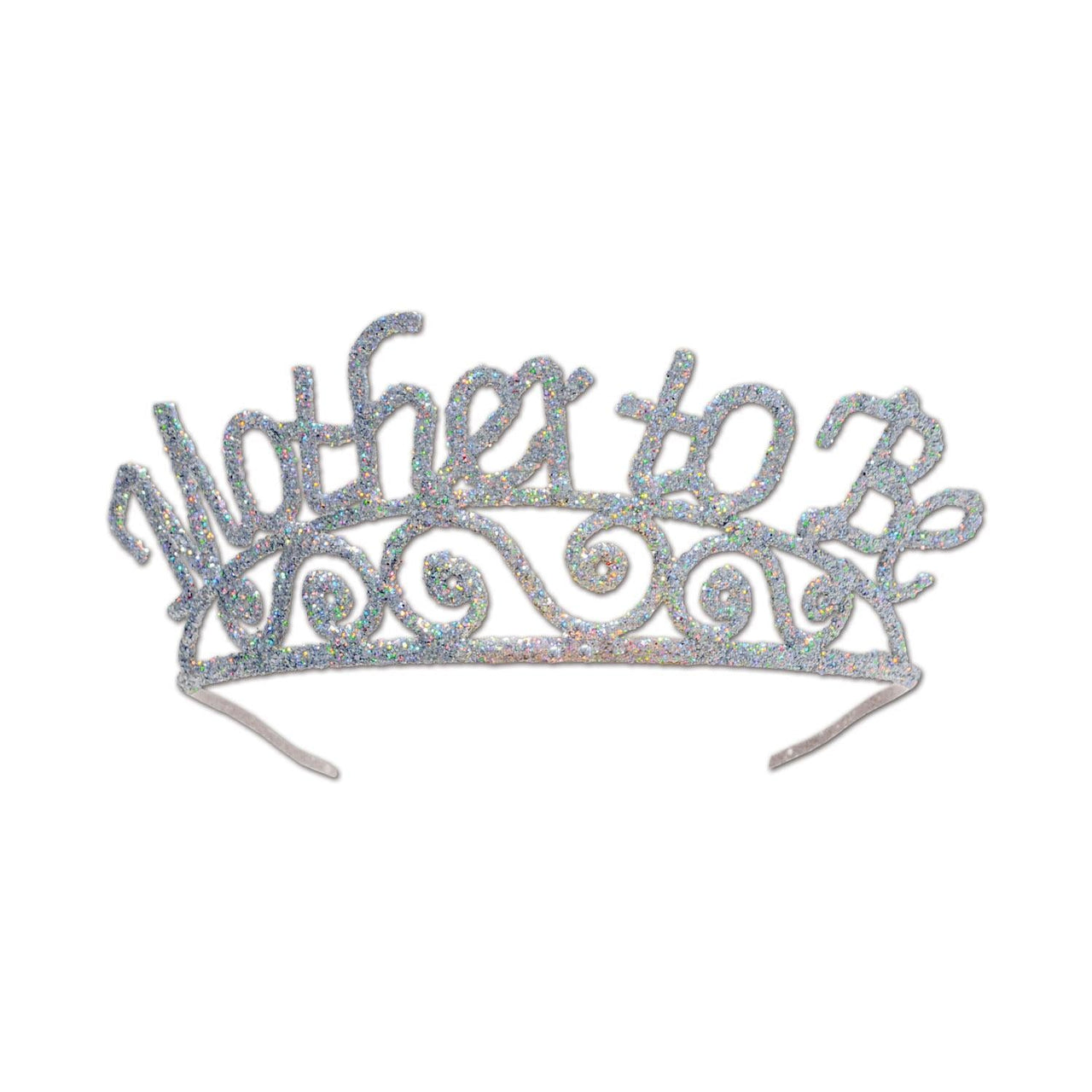 Glittered Metal Mother To Be Tiara - Bulk 6 Pack