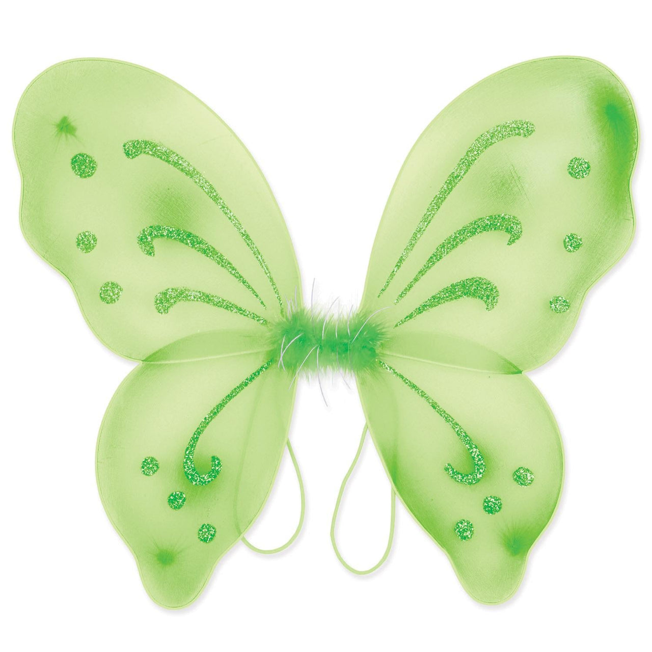 Halloween Nylon Fairy Wings - light green - Bulk/12 Wings
