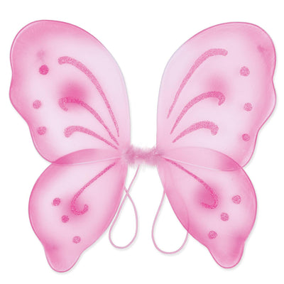 Halloween Nylon Fairy Wings - pink - Bulk/12 Wings