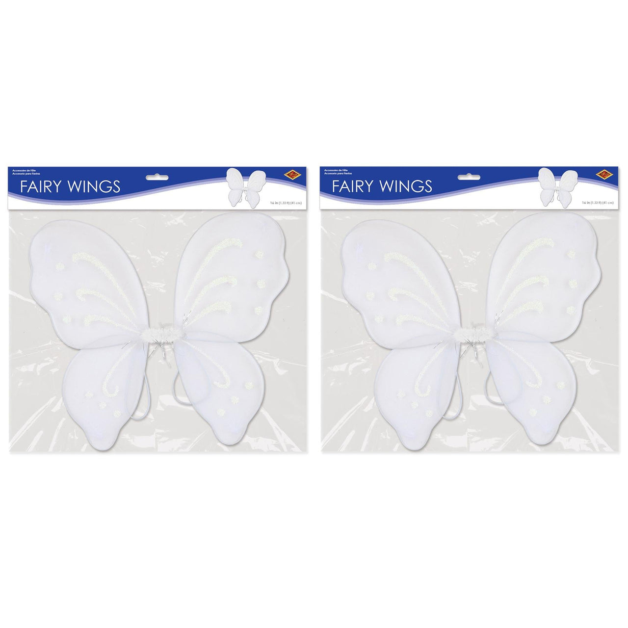 Bulk Nylon Fairy Wings White (Case of 12) by Beistle